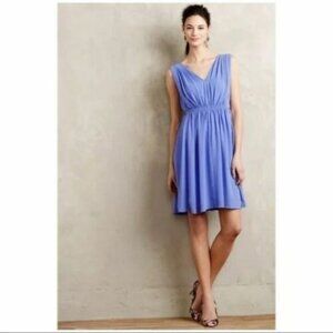 Anthropologie HD in Paris Lavana Periwinkle Grecian Dress Size 4